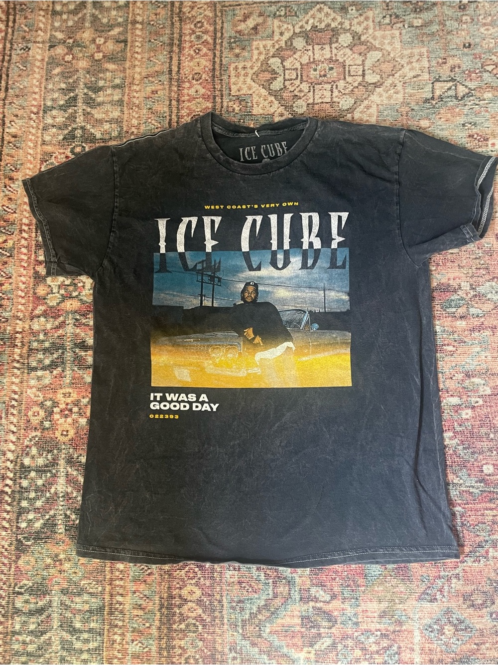 Ice Cube "It Was A Good Day" Graphic Tee - Acid Wash Black